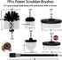 Drill Brush Attachment Set, 7 Pack 1/4in Power Scrubber Brush + Extend Long Attachment for Bathroom, Tub, Tile, and