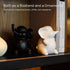 5" YU FENG Adorable Elephant Bookends in Black&White Resin Unique Cute Book Ends for Home Bedroom Desk Bookshelf
