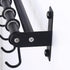 Dseap Pot Rack - Pots and Pans Hanging Rack Rail with 8 Hooks, Wall Mounted Kitchen Pot Hangers, Black