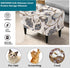 39"-47" 17 KRFOONN Stretch Ottoman Cover Slipcovers Rectangle Fit Length Footrest Stool Covers Printed Ottoman Cover