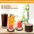 6 Pack 4.3 Inches Mckanti Wood Coasters for Drinks with Cotton Coasters Insert, Wooden Coasters with Holder for Coffee