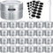 CHENGU 24 Pack Magnetic Spice Jars for Refrigerator 3 oz Magnetic Spice Containers