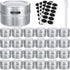 CHENGU 24 Pack Magnetic Spice Jars for Refrigerator 3 oz Magnetic Spice Containers