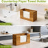 Hilislog Countertop Counter Acacia Wood Paper Towel Dispenser Wooden Paper Towel Holder for Bathroom Kitchen Napkin