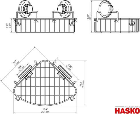 Corner Shower Caddy with Suction Cups and 3M Adhesive Mounting Discs, Stainless Steel Basket for Bathroom Storage