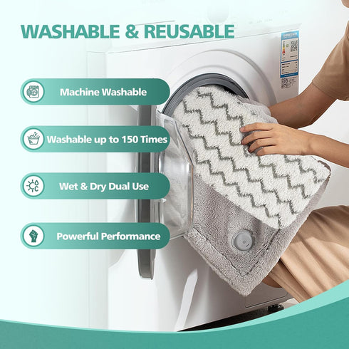 4 PCS Replacement Pads for Shark Steam Mop S1000, S1000A, S1000C, Microfiber Washable & Reusable