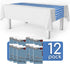 12 Pack 14 108 Inch. Blue Gingham Checkered Premium Disposable Plastic Table Runner x Table Runner for Dinner Parties
