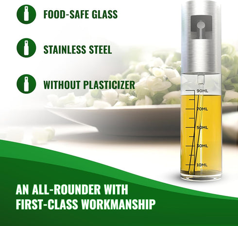 GREEN WISE Oil Sprayer for Olive & Vine Oil, Continuous Spray Bottle for Cooking, Salad Dressing