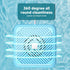 USB Powered Portable Dishwasher, Mini Ultrasonic Efficient Cleaning for Travel & Kitchen Tableware, Blue