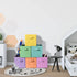 Sorbus 11 Inch Fabric Storage Cubes - Sturdy Collapsible Bins & Handle, 6 Foldable Baskets for Organizing Clothes,