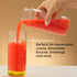 16 oz Set 8 JoyJolt Glass Juice Bottles, Glass Bottles with Caps. of Juice Containers with Lids for Fridge, and Labels