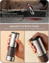 Set, 5 Electric Salt and Pepper Grinder Type-C Rechargeable with LED Battery Level Display, Stainless Steel Salt