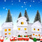 Wowagoga 21 Pcs Ceramic Christmas House Village Sets, 4.3 Inch White Resin
