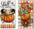 Fall Sweet Fall Cartoon Mouse Pumpkin Kitchen Dish Towels Set of 2 - Autumn Coffee Wreath Doughnut Drying Cloths