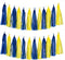 Aimto 20pcs Blue and Yellow Shiny Tassel Garland Banner, Tissue Paper Tassels for Party Decorations