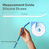 purifyou Extra Long 14.5" Reusable Silicone Straws, Flexible Tips, Cleaning Brush, Portable Case - Set of 4