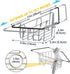 NiHome Extendable Arm Stainless Steel Kitchen Sink Corner Caddy, Easy Install Space-Saving Adjustable Sponge Holder
