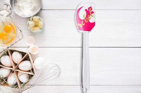 Star Wars 11-Inch Silicone Spatula - Cute Home Kitchen Baking Utensil - White & Pink Rebel Design