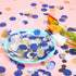 TecUnite Round Tissue Paper Table Confetti Dots for Wedding Birthday Party Decoration, 1.76 oz (Blue Gold Silver, 2.5