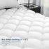 Sunflower Twin Mattress Pad, Hypoallergenic Cotton Cover for College Dorm, Extra Deep Pocket Quilted Protector