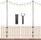 BIRDROCK HOME String Light Poles 9ft - Weather Resistant Metal Posts for Hanging String