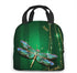 Dragonfly Green Insulated Lunch Box - Reusable Cooler Tote Bag for Women & Men Work Picnic or Travel