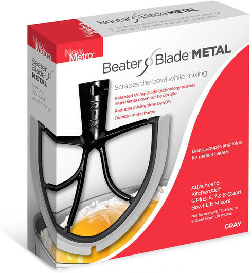 New Metro Design Beater Paddle Replacement Blade, Fits 5-Plus, 6, 7 & 8-Qt Bowl-Lift Stand Mixers