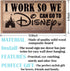 Inspirational Decor, I Work So We Can Go to Disney Sign, Funny Office Wood Sign, Rustic Farmhouse Office Wall Art