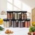 Plastic Jars with Lids, 16 oz Clear Airtight Storage Containers, Pack of 16 with Black Lids for Dry Food