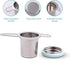 Fenshine Stainless Steel Tea Infuser, Folding Handle Extra Fine Mesh Strainer for Loose Leaf Tea (Light Blue)