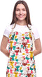 Cute Apron with 2 Pockets for Women - Adjustable Cotton Cooking Baking Apron, Use as Kitchen, Chef, or Garden Apron