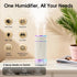 NowFlair 350ML Portable Small Humidifiers for Travel, Mini Air Ultrasonic Humidifier with Filter Element - Cool Mist
