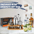 Set 13-Pcs Set 25oz Cocktail Shaker Bartender Kit: Bar Tools with Bamboo Stand, Essential Bar Accessories for Home: