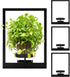 TECKED 4 Pack Black Metal Indoor Window Plant Shelves Hanging Plant Shelves Picture