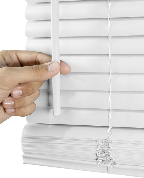 CHICOLOGY Mini Blinds for Windows, Horizontal Window Blinds, Gloss White, 24"W X 36"H, Blinds & Shades for Doors