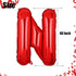 40 Inch Big Red Letter Balloons, Foil Mylar for Wedding, Birthday, Bridal Shower Decoration