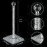 13 Inch Silver Crystal Standing Paper Towel Roll Holder, Square Base Standing Paper Towel Stand with Sparkly Crystal