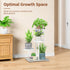 3 LASZOLA White Tier Plant Stand Indoor Heavy Duty Rack for Modern House Planter, Metal and Wooden Vertical Organizer