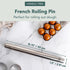 Ultra Cuisine French Rolling Pin for Baking – Tapered Design, Stainless Steel, 15.75-inch Large Roller Pin