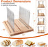 Stainless Steel Bread Slicer for Homemade Bread, Adjustable Cutting Guide, Foldable and Compact Design