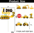 Wedec 178 3rd Set, Pcs Construction Birthday Party Supplies, Dump Truck Three Years Old Party Decorations Include