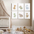 SYYANKK 8x10x6 Inch Dinosaur Nursery Wall Art Kids Canvas Poster Boys Room Wall Decor Watercolor Dino Wall Art Toddler