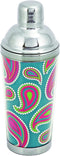 True Spirit Mixing Disco Cocktail Shaker, 16 oz, Bright Patterns