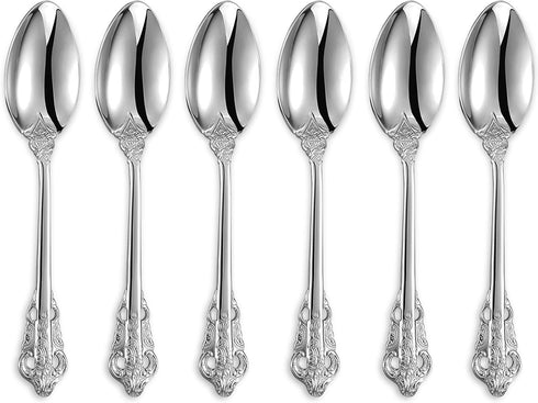 KEAWELL Luxurious 5.1-Inch Espresso Spoons Set - 6 Pieces, Mini Coffee Spoon, 18/10 Stainless Steel, Gorgeous Mirror