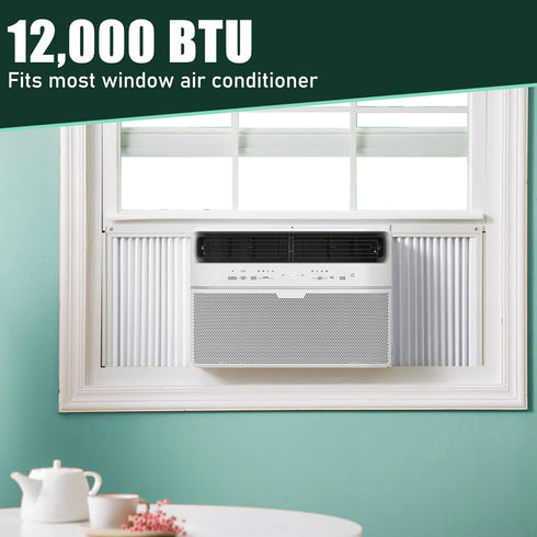 Flehomo Adjustable Insulation AC Side Panels with Frame for 12,000 BTU Window Air Conditioner Unit