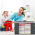 Large Storage Bags, 4 Pack Clothes Storage Bins, Foldable Closet Organizers with Durable Handles for Blanket Comforter