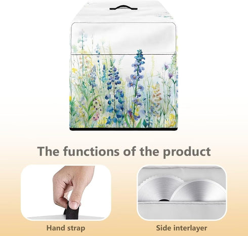 Kitchen Appliance Cover for Food Slicer, Dust-Proof Washable Electric Appliance Protective Cover with Side Pocket