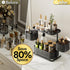 KINGRACK Bathroom Counter Organizer, 3 Tier Rotating Vanity Storage Cabinet, Cosmetic Holder Standing Shelf, Black