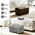 ANARACHON Leather Like Ottoman Cover, Stretch Small/Large Square Ottoman Covers, Rectangular Ottoman Slipcovers