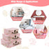 Set of 3 Paperboard Suitcases Storage Box with Lids for Photo Storage, Home Decoration, Gift Decoration (3Pcs, Pink